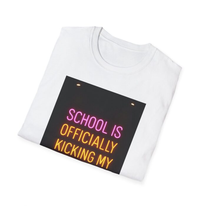 School Humor T-Shirt - School is Officially Kicking My Ass, Funny Gift, Unisex Tee, Student Apparel, Back to School Shirt - Image 3